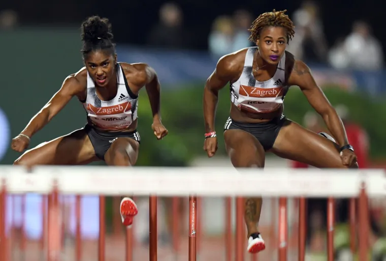 03.09.2019., SRC Mladost, Zagreb - IAAF World Challenge Zagreb 2019. - 69. memorijal Borisa Hanzekovica. NELVIS Sharika , CLEMONS Christina  Photo: Josip Regovic/PIXSELL