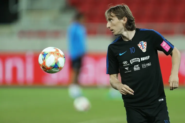 05.09.2019., stadion Anton Malatinsky, Trnava, Slovacka - Trening hrvatske nogometne reprezentacije uoci kvalifikacijske utakmice 4. kola skupine E za Europsko prvenstvo protiv Slovacke. Luka Modric Photo: Davor Javorovic/PIXSELL