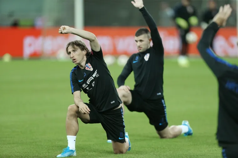 05.09.2019., stadion Anton Malatinsky, Trnava, Slovacka - Trening hrvatske nogometne reprezentacije uoci kvalifikacijske utakmice 4. kola skupine E za Europsko prvenstvo protiv Slovacke. Luka Modric Photo: Davor Javorovic/PIXSELL