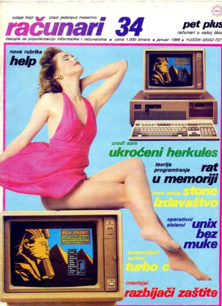 Sjeća li se tko ovog marketinga? Žene su bile glavni simbol časopisa 'Računari'