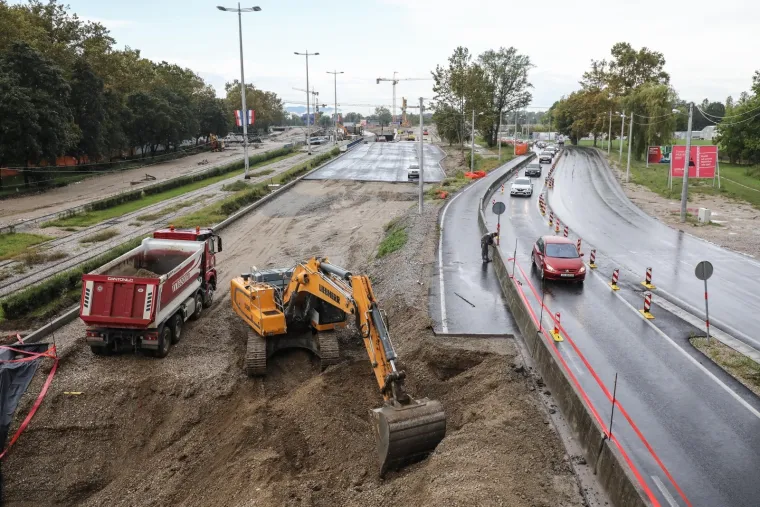 Prometni kolaps u Zagrebu kod gradilišta Remetinečkog rotora