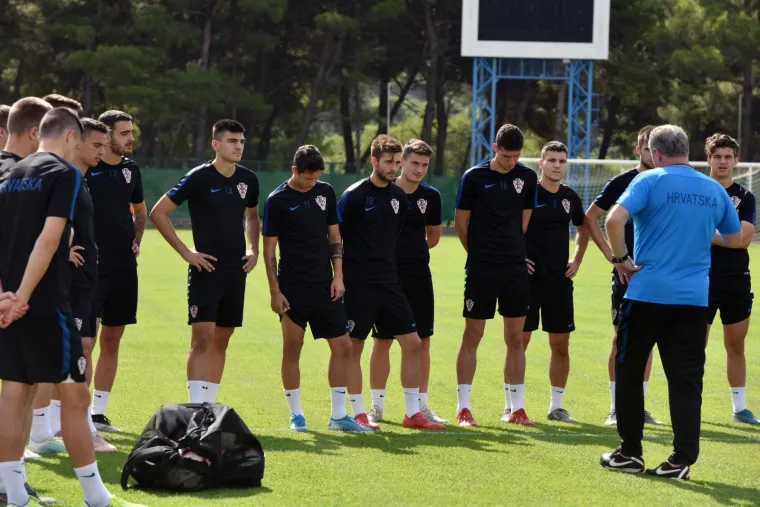 Stadion Šubićevac, Šibenik - Trening U-21 hrvatske nogometne reprezentacije uoči ogleda sa Škotskom. Photo: Hrvoje Jelavic/PIXSELL