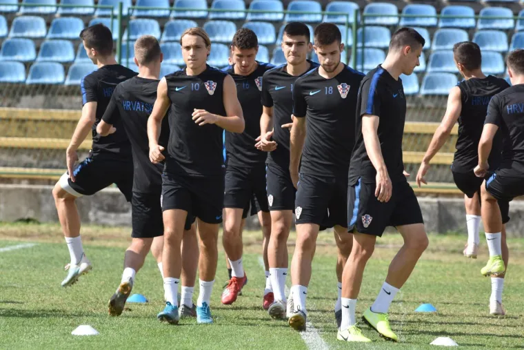 Stadion Šubićevac, Šibenik - Trening U-21 hrvatske nogometne reprezentacije uoči ogleda sa Škotskom. Photo: Hrvoje Jelavic/PIXSELL