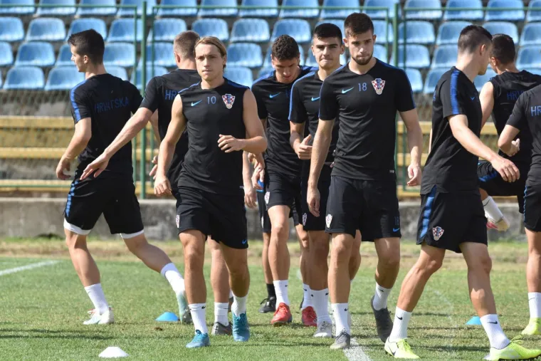 Stadion Šubićevac, Šibenik - Trening U-21 hrvatske nogometne reprezentacije uoči ogleda sa Škotskom. Photo: Hrvoje Jelavic/PIXSELL