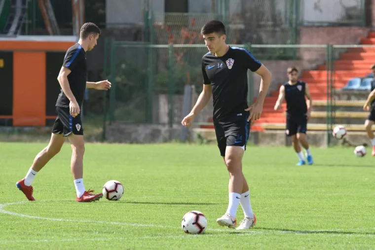 Stadion Šubićevac, Šibenik - Trening U-21 hrvatske nogometne reprezentacije uoči ogleda sa Škotskom. Photo: Hrvoje Jelavic/PIXSELL