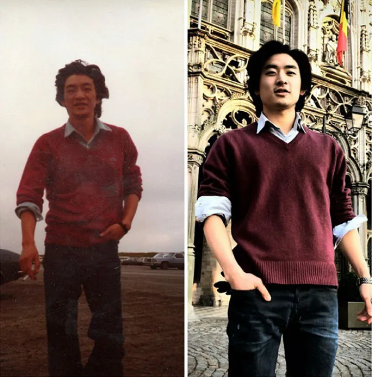 Isti si ćaća: 22 ljudi koji su rekreirali fotografije svojih roditelja i dokazali da jabuka uistinu ne pada daleko od stabla