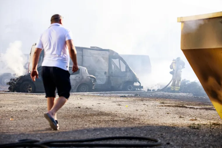 16.09.2019., Split - Veliki pozar na TTTS-u.
Photo: Milan Sabic/PIXSELL