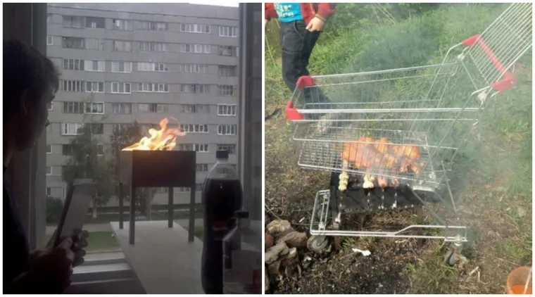 Kako ljudi "kod nas" roštiljaju kada ostanu bez bitne opreme? Evo, upravo ovako