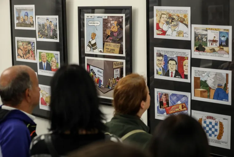 'Kronika hrvatske gluposti' u Mimari: Otvorena izbložba Nika Titanika povodom 25 godina karijere