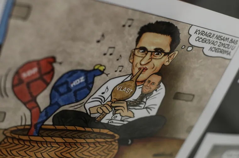 'Kronika hrvatske gluposti' u Mimari: Otvorena izbložba Nika Titanika povodom 25 godina karijere