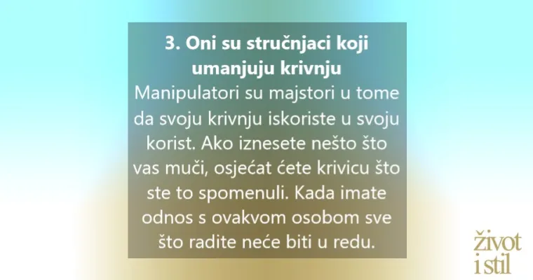 7 znakova da imate posla s emocionalnim manipulatorom