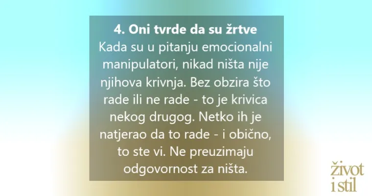 7 znakova da imate posla s emocionalnim manipulatorom