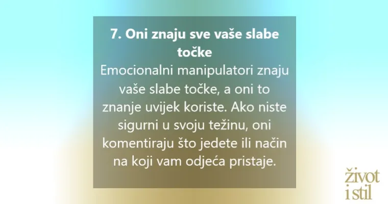 7 znakova da imate posla s emocionalnim manipulatorom
