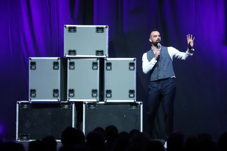 02.10.2019., Zagreb - Mala dvorana Doma sportova. Najveći stand up show by Ivan &Scaron;aric - live. Photo: Sanjin Strukic/PIXSELL