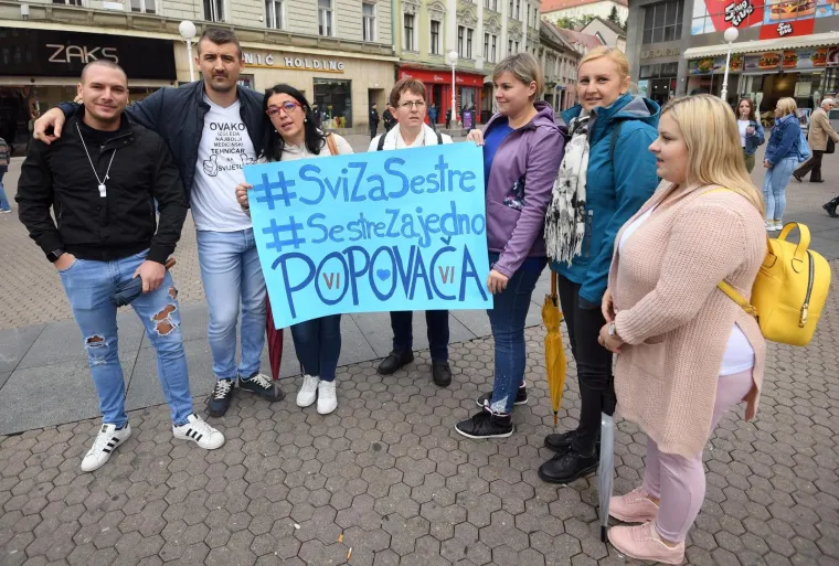 PROSVJED MEDICINSKIH SESTARA U ZAGREBU: 'Imam 50 a moram raditi kao dvije od 25'
