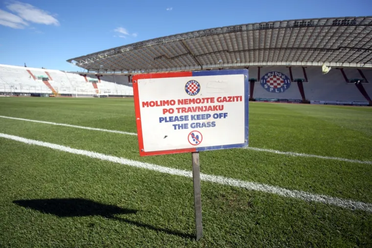 FOTO Travnjak na Poljudu u lo&scaron;em stanju uoči utakmice Hrvatska - Mađarska