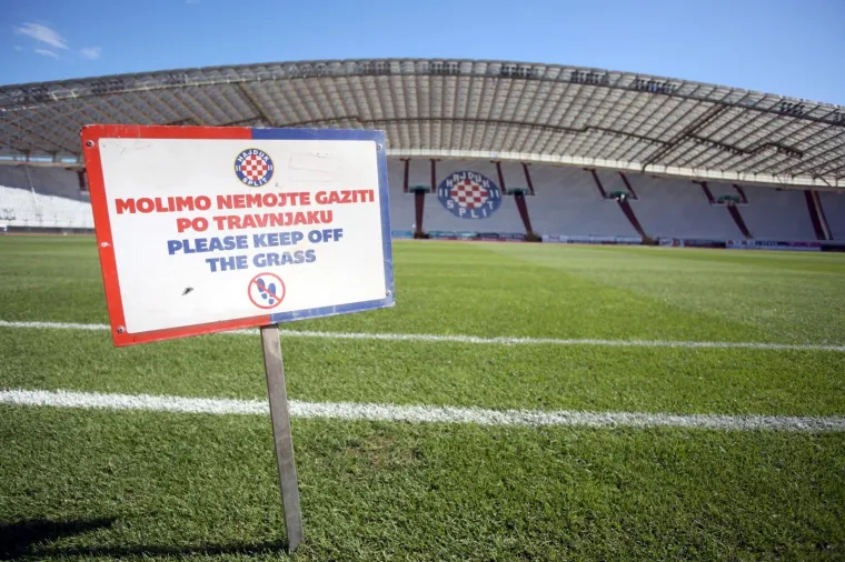 FOTO Travnjak na Poljudu u lo&scaron;em stanju uoči utakmice Hrvatska - Mađarska