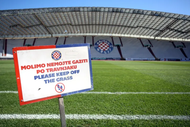 FOTO Travnjak na Poljudu u lo&scaron;em stanju uoči utakmice Hrvatska - Mađarska