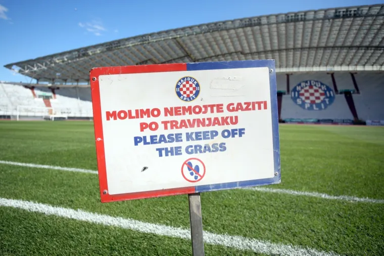 FOTO Travnjak na Poljudu u lo&scaron;em stanju uoči utakmice Hrvatska - Mađarska
