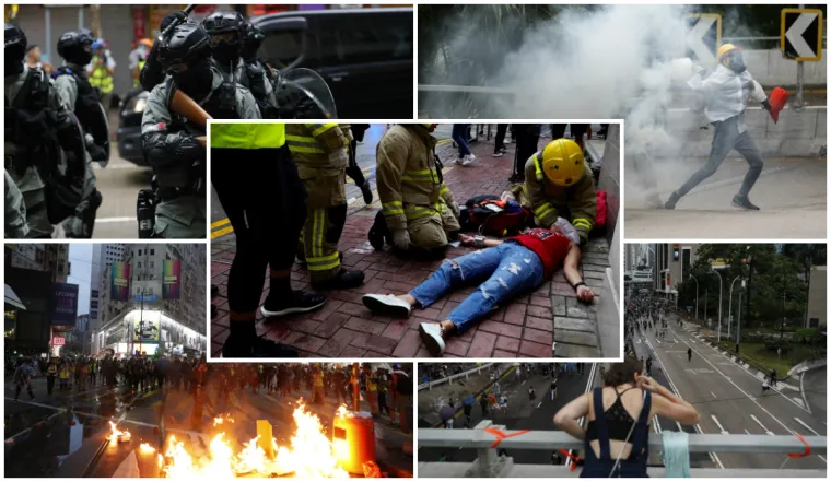 Rat na ulicama Hong Konga! Leti kamenje, suzavac i molotovljevi kokteli. Prosvjednici: 'Borit ćemo se do kraja!'