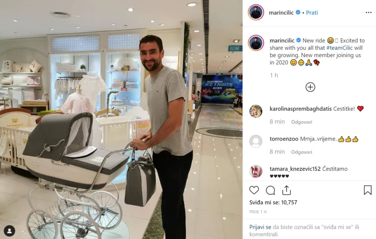 Prekrasna Marinova supruga je trudna: 'Tim Čilić raste...'