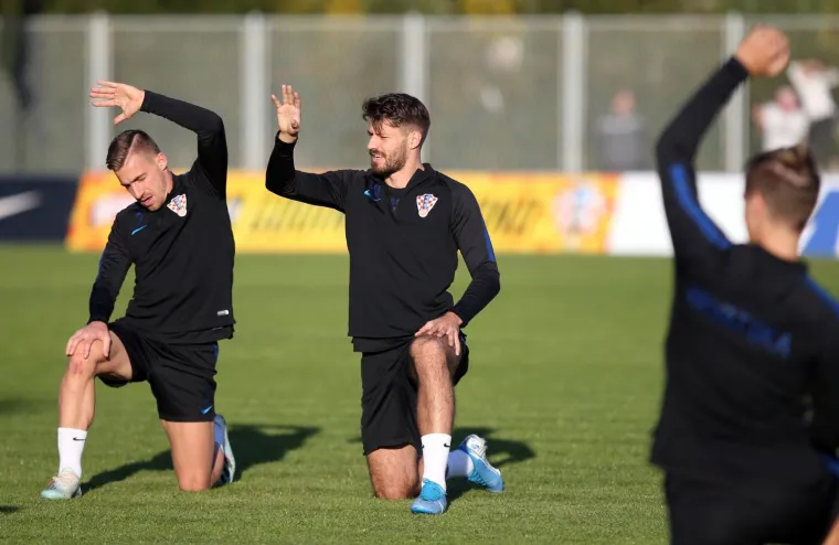 Hrvatski reprezentativci odradili drugi trening uoči kvalifikacijske utakmice za EP protiv Mađarske.      Photo: Ivo Čagalj/PIXSELL