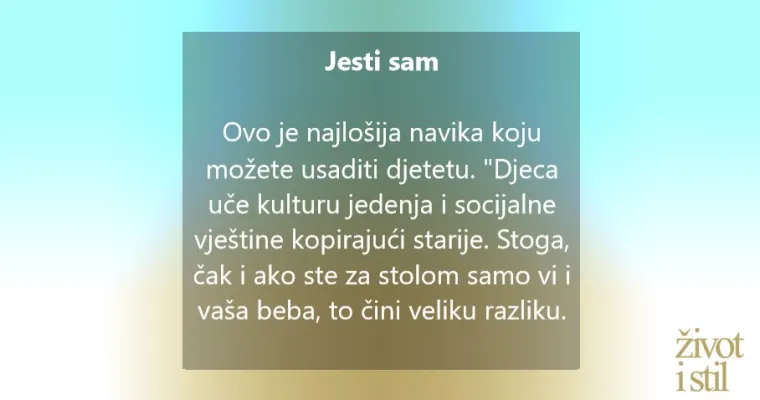 Nutricionisti otkrili lo&scaron;e navike koje nesvjesno usađujemo djeci za stolom