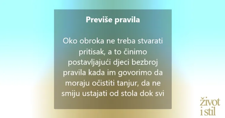 Nutricionisti otkrili lo&scaron;e navike koje nesvjesno usađujemo djeci za stolom