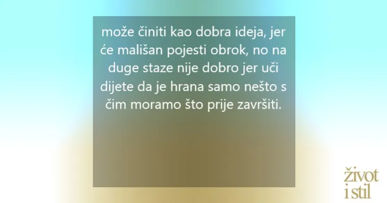 Nutricionisti otkrili lo&scaron;e navike koje nesvjesno usađujemo djeci za stolom