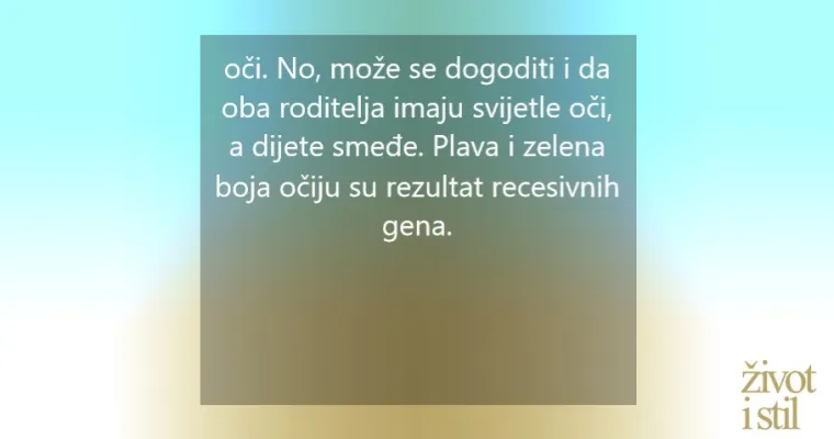 Rupice na obrazima, boja očiju, visina: &Scaron;to djeca nasljeđuju od mame, a &scaron;to od tate?