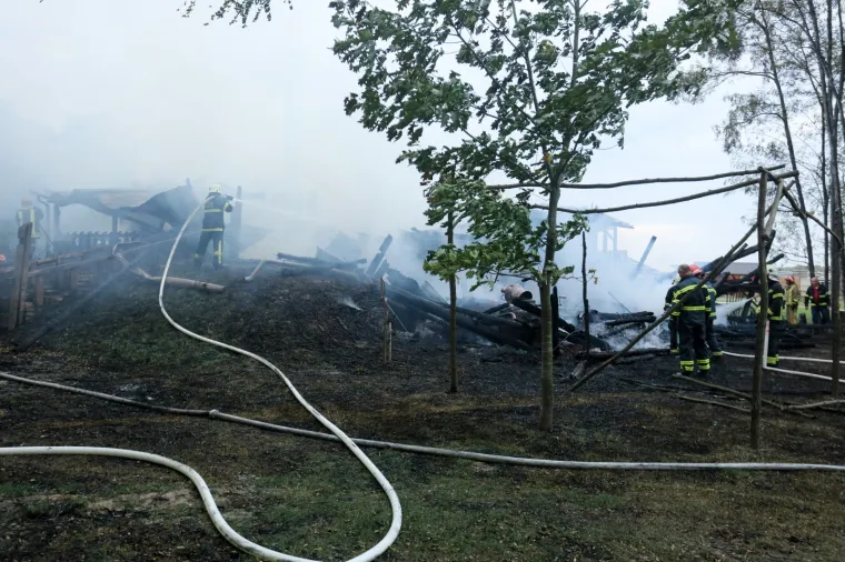 TUGA U BILJU: Do temelja izgorila prva drvena ekokuća u Hrvatskoj izgrađena od trupaca crnog bora i prekrivena baranjskom trskom