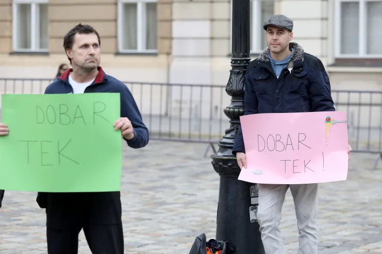 Na Trgu svetog Marka inicijativa Portala dobrote "Da ne budu gladni" obiljezila je Svjetski dan borbe protiv siromastva