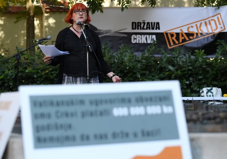 Prosvjed u Zagrebu protiv vatikanskih ugovora: 'Ne želimo da hijerarhija crkve odlučuje o na&scaron;im životima'