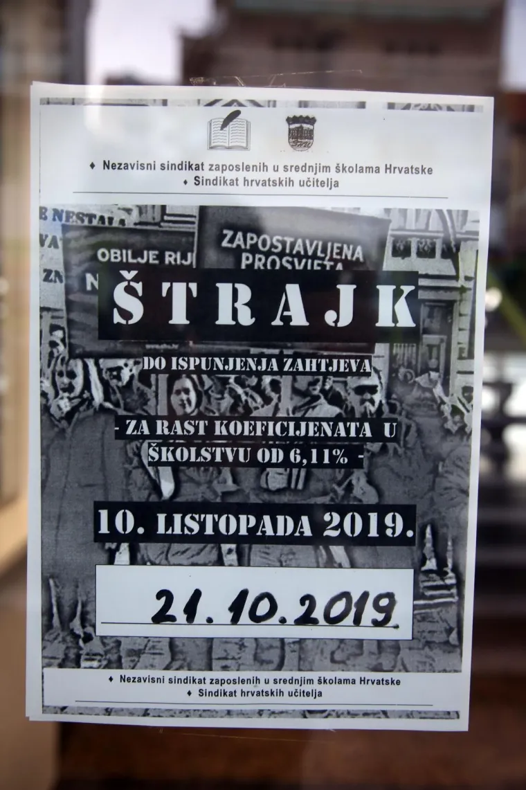 &Scaron;trajkaju osnovne i srednje &scaron;kole u cijeloj Hrvatskoj: U četvrtak im se pridružuju fakulteti