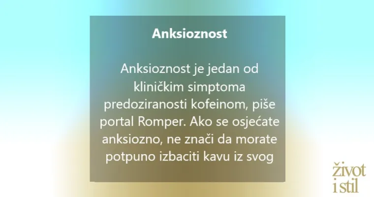 Pijete puno kave? Ovo su simptomi predoiziranja kofeinom