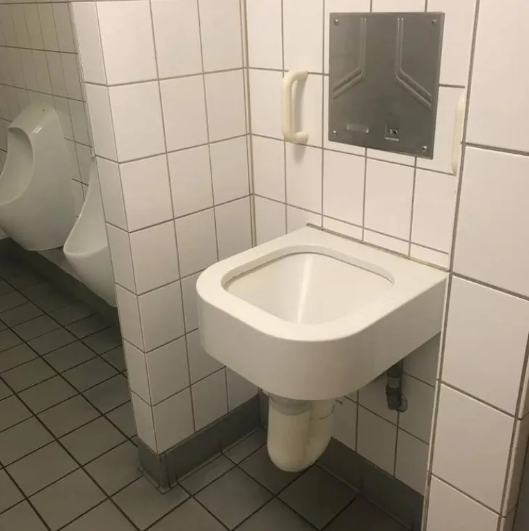 U Njemačkoj sam vidio ovaj bizaran pisoar.
Nije pisoar nego poseban umiovaonik za povraćanje