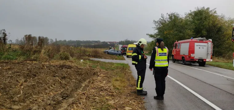 Te&scaron;ka nesreća u Međimurju: Frontalni sudar dva automobila