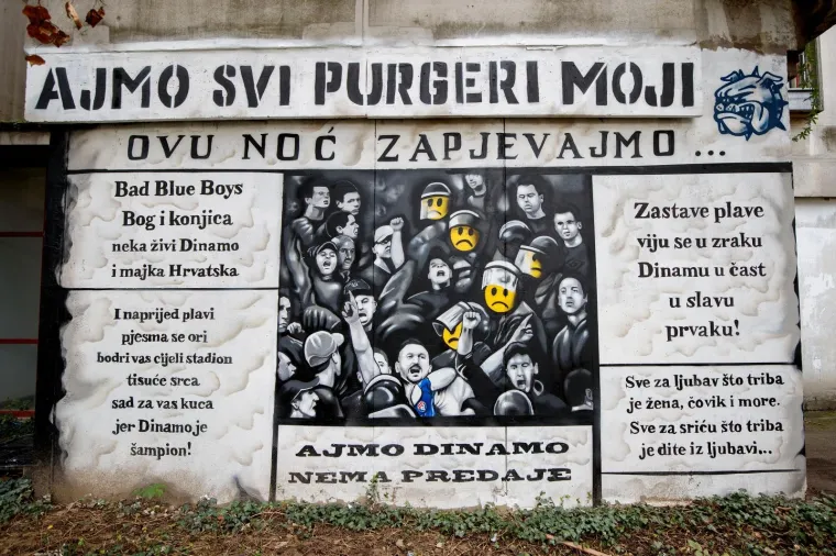 Grafit posvećen Dinamu u Ulici Božidara Magovca u naselju Travno. Photo: Igor Kralj/PIXSELL