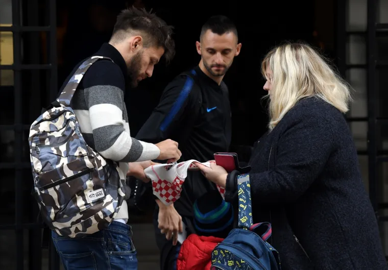 Okupljanje hrvatske nogometne reprezentacije uoči utakmice sa Slovačkom. 
Photo: Marko Lukunić/PIXSELL