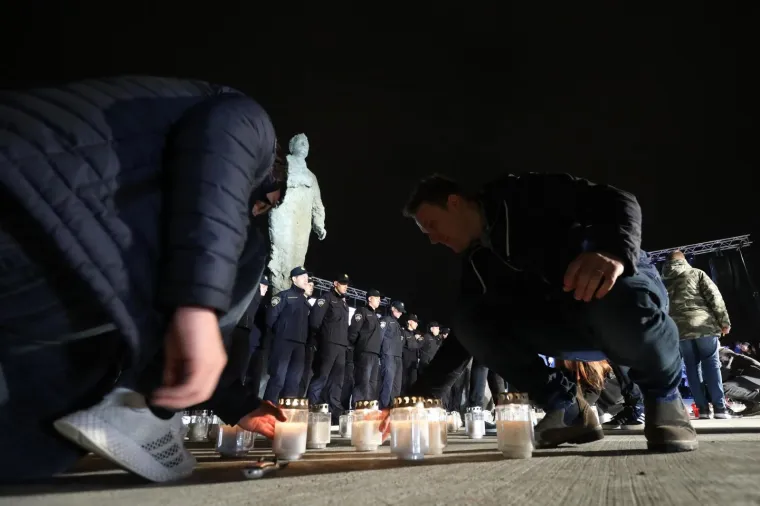 Paljenje svijeća u Zagrebu