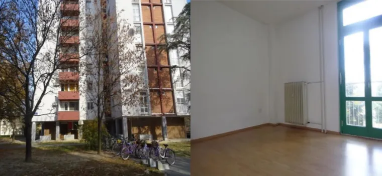 Zgrada u Osijeku, Vijenac. I. Meštrovića 102. Stan na II katu, br. 23, koji se sastoji od dvije sobe, kuhinje, izbe, kupaonice, nužnika, predsoblja, degažmana i balkona, sa pripadajućom drvarnicom, ukupne pov. 54,05 m2. Početna cijena mu je 300.000 kuna.
