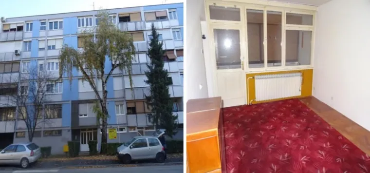 Smješten na drugom katu zgrade u naselju Trnsko , sastoji se od dvije sobe i ostalih prostorija, površine 53,57 četvornih metara. Početna cijena ove nekretnine je 468.000 kuna.