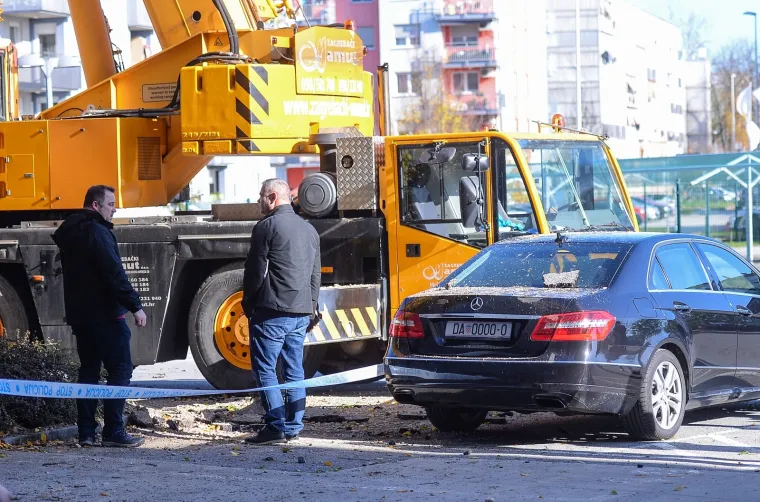 EKSPLOZIJA U ZAGREBU: Kran zapeo za dalekovod