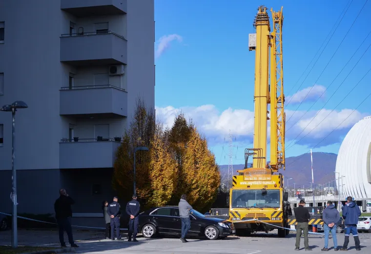 EKSPLOZIJA U ZAGREBU: Kran zapeo za dalekovod