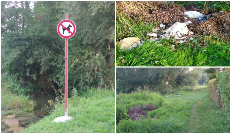 Smetaju mu psi, ali ne i smeće: Tko je postavio znak uz obalu Mrežnice?