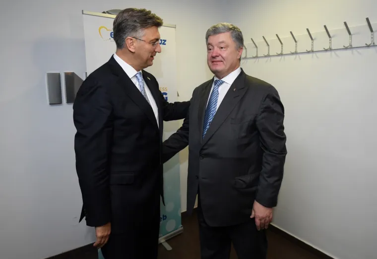 20.11.2019., Zagreb - Bilateralni sastanak premijera Andreja Plenkovica s Petrom Porosenkom, predsjednikom Blok Petra Porosenka Solidarnost Ukrajina. Photo: Marko Lukunic/PIXSELL