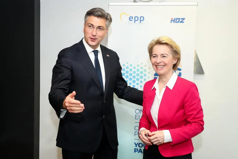 20.11.2019., Zagreb -  Sastanak premijera Andreja Plenkovica s novoizabranom predsjednicom Europske komisije Ursulom von der Leyen. Photo: Goran Stanzl/PIXSELL
