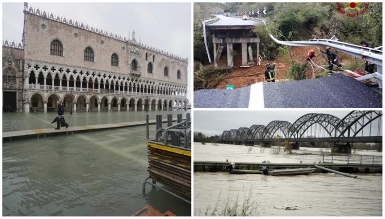 Potopljen sjever Italije: Evakuirano 700 ljudi, stanovnike Venecije zabrinjava novi val