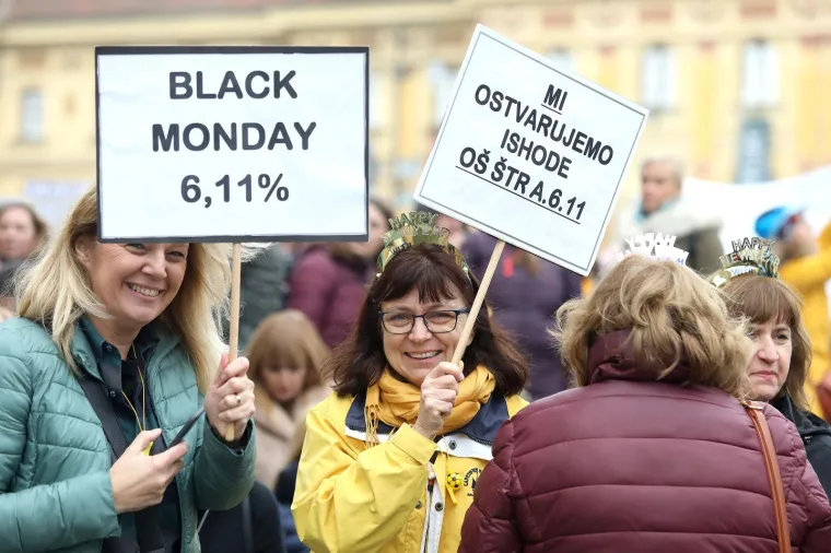 Tisuće ljudi na prosvjedu za veće plaće učitelja, njihove poruke morate pročitati: 'Sru&scaron;it ćemo Vladu (Kalembera)!