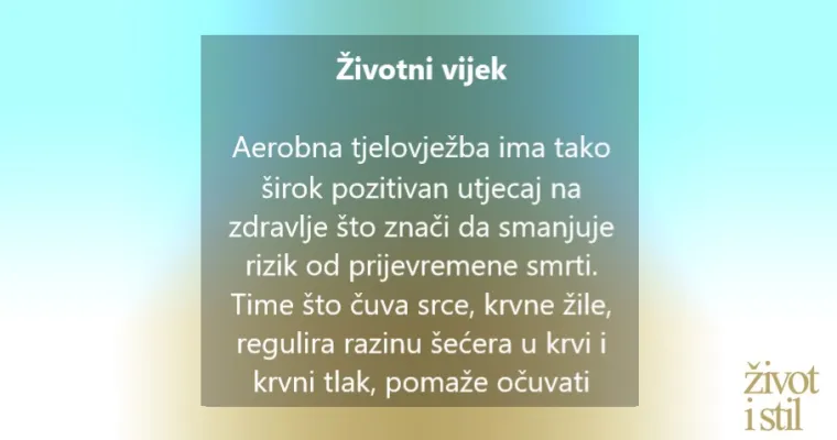 Znate li koje su dobrobiti aerobnog treninga na zdravlje?